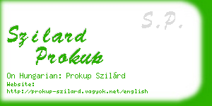szilard prokup business card
